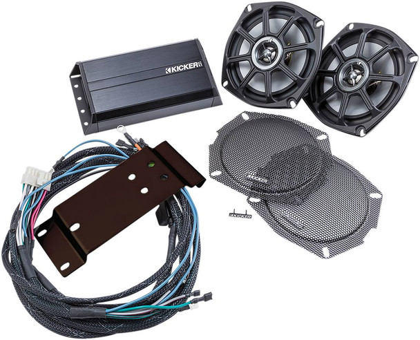 Kicker - 46HDR982 - Speaker Kit - 5-1/4" - 2-Channel Amp - '98-'13 FLTR