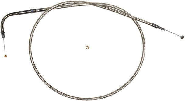 Magnum Shielding - 532110 - Polished Stainless Steel Braided Throttle Cable - 49-5/8"