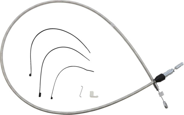 Magnum Shielding - 523422HE - Polished Stainless Quick Connect Upper Clutch Cable - 56"