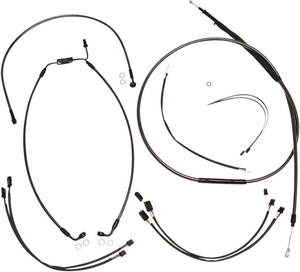 Magnum Shielding - 487901 - Black Pearl™ Designer Handlebar Installation Kit - 12"-14" - '16-'17 FXDLS