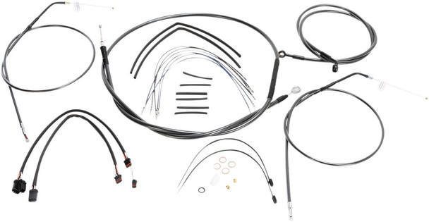 Magnum Shielding - 487662 - Black Pearl™ Designer Handlebar Installation Kit - 15"-17" - '14-'22 Sportster