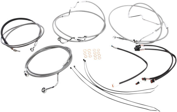 Magnum Shielding - 589871 - XR Handlebar Installation Kit - 12"-14" Ape Hanger Handlebars - Stainless Steel