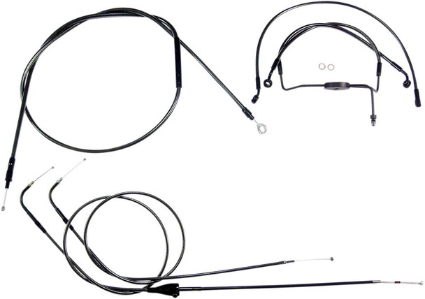 Magnum Shielding - 487294 - Black Pearl™ Designer Handlebar Installation Kit - 10" - '07 FLH