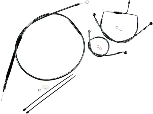 Magnum Shielding - 487304 - Black Pearl™ Designer Handlebar Installation Kit - 10" - '08-'13 Touring