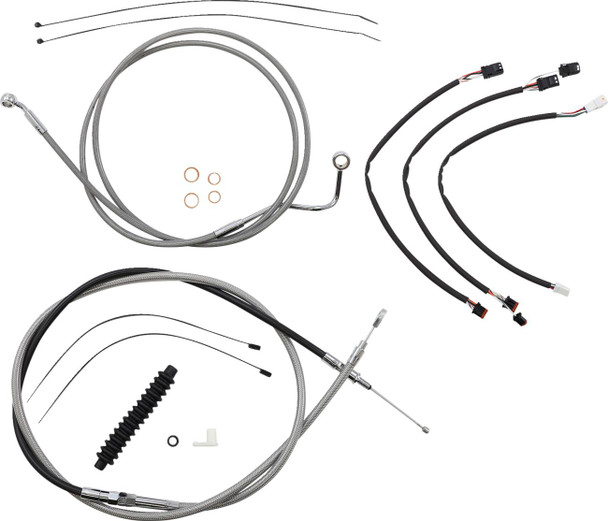 Magnum Shielding - 589981 - XR Handlebar Installation Kit - 12"-14" Ape Hanger Handlebars - Stainless Steel/Chrome