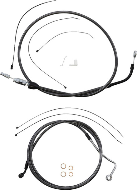 Magnum Shielding - 4871174 - Black Pearl™ Designer Handlebar Installation Kit - 10" - '21-'23 FLH