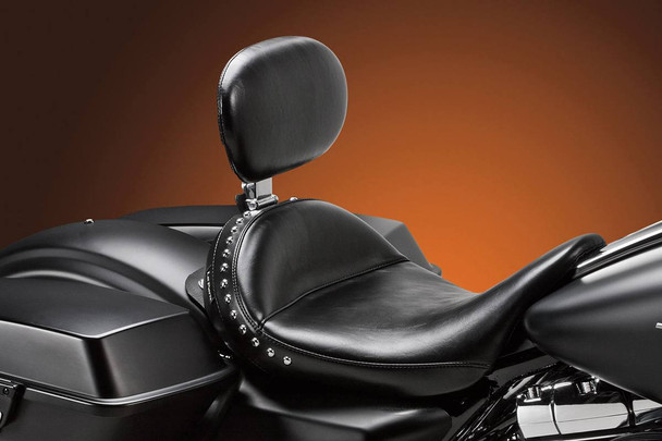 Le Pera - LK-697BR - Monterey Solo Seat - With Driver Backrest - Smooth - Black - FL '08-'23