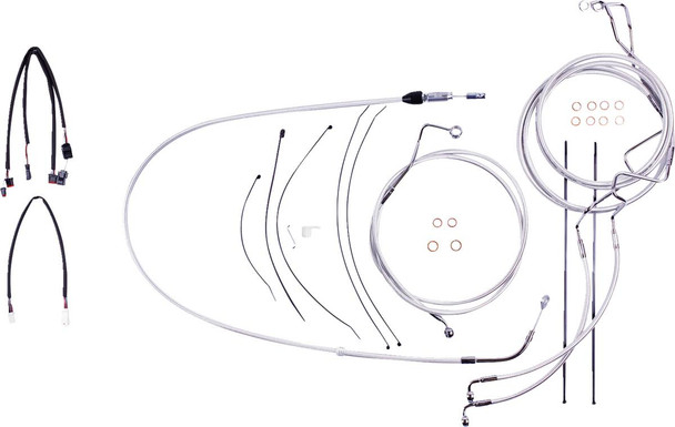 Magnum Shielding - 3871192 - Sterling Chromite II® Designer Handlebar Installation Kit - 15"-17" - '21-'23 FLH