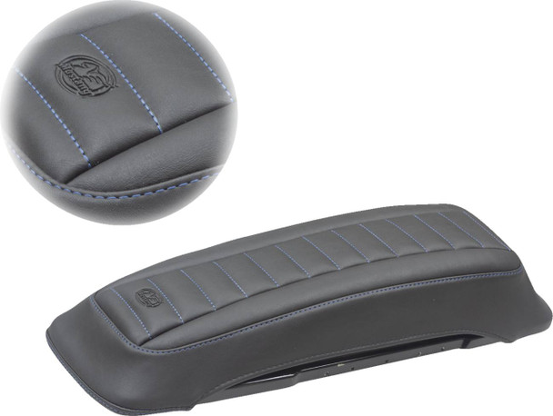 Mustang - 77637SB - Saddlebag Lid Covers - Black/Blue - FL '93-'13