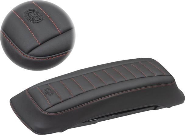 Mustang - 77637AB - Saddlebag Lid Covers - Black/Red - FL '93-'13
