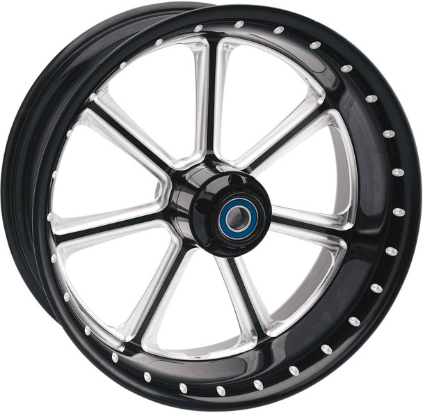 Rsd - 12047106DIEJBM - Wheel - Diesel - Front - Dual Disc/with ABS - Black/Contrast Cut™ - 21x3.5 - '08+ FLD
