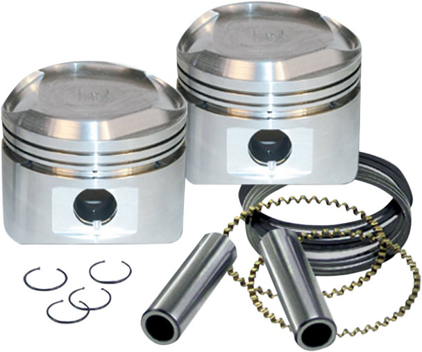 S&S Cycle - 92-2046 - Piston Kit - For 89" Stroker Kits & Super Stock® Heads - 3.500" - Standard