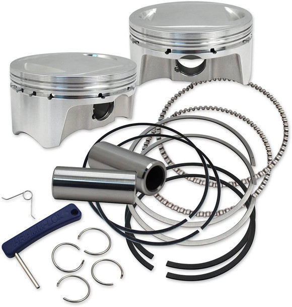 S&S Cycle - 920-0100 - Big Bore Forged Piston Kit - 3.937" Bore - 107" Twin Cam - Standard