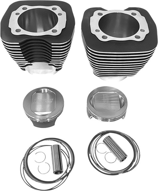 Revolution Performance, Llc - RP201-171W - Cylinder Kit - 117" - Black with Highlighted Fins - Twin Cam