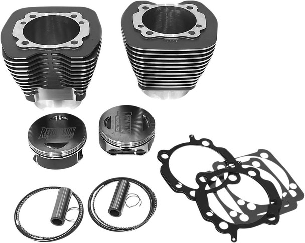 Revolution Performance, Llc - RP201-135W - Cylinder Kit - 131" - Granite with Highlighted Fins - Twin Cam