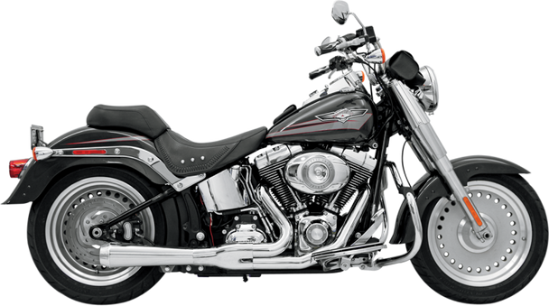 Bassani Exhaust - Road Rage 2-into-1 Exhaust Systems Chrome, Short - Fits '86-'17 FXS, FXST,FLS,FLST