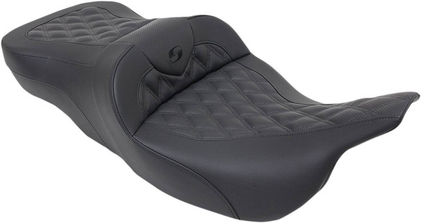 Saddlemen - 897-07-182HCT - Roadsofa™ Seat - without Backrest - Full Lattice Stitch - Heated - '99-07 FL