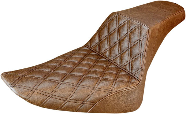Saddlemen - 812-26-172BR - Step-Up Seat - Front Lattice Stitch - Brown - FLS