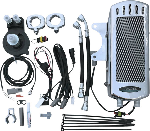 Ultracool - SMSP-2C - Side Mount Oil Cooler Kit - Chrome - Sportster