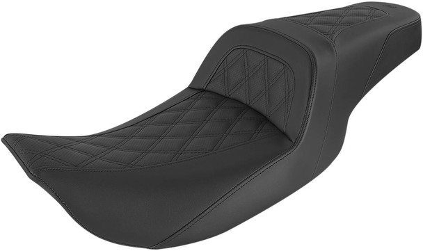 Saddlemen - 897-06-162 - Slim Seat - Black - Lattice Stitch - '99-'07 FL