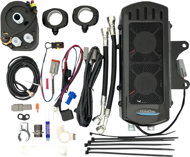 Ultracool - SMT-1GSS - Side Mount Oil Cooler Kit - Gloss Black - Touring