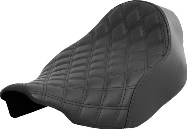 Saddlemen - 823-07-002LS - Renegade Solo Seat - Lattice Stitched - Black - FLT/FLH '23-'24