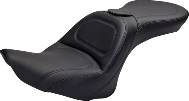 Saddlemen - 806-12-030 - Seat - Explorer™ - With Backrest - Stitched - Black - FL/FX '06-'17