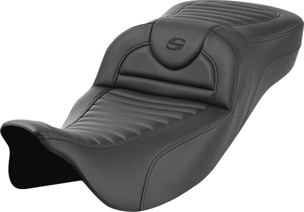 Saddlemen - 808-07B-20300 - Roadsofa™ Extended Reach Seat - without Backrest - Tuck-n-Roll - FL '08-'24
