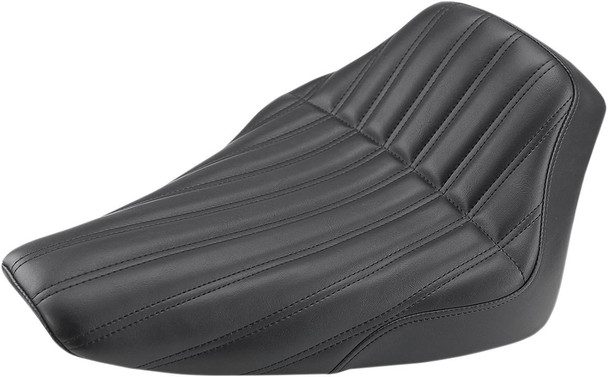 Saddlemen - 812-26-0023 - Knuckle Solo Seat - Ribbed - Black - FLS
