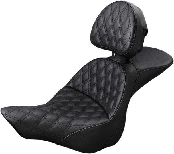 Saddlemen - 813-27-030LS - Explorer Seat - Lattice Stitched - Backrest - FXSB '13-'17