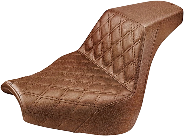 Saddlemen - 818-31-172BR - Step-Up Seat - Front Lattice Stitch - Brown - FXBR/S '18-'20