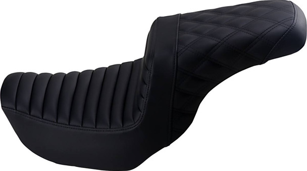 Saddlemen - 806-04-176 - Step-Up Seat - Front Tuck-n-Roll/Rear Lattice Stitch - Black