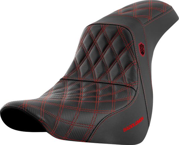 Saddlemen - SC81829RED - Pro Series SDC Performance Seat - w/o Backrest - Red Stitch - FL/FX '18-'20