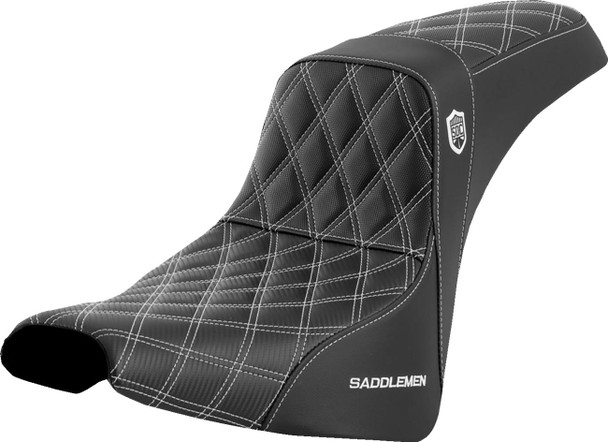Saddlemen - SC81830WHI - Pro Series SDC Performance Seat - w/o Backrest - White Stitch - FXBB/FXST '18-'23