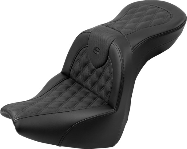 Saddlemen - 818-31-182BR - Roadsofa™ Seat - with Backrest - Lattice Stitch - FXBR/S '18-'20