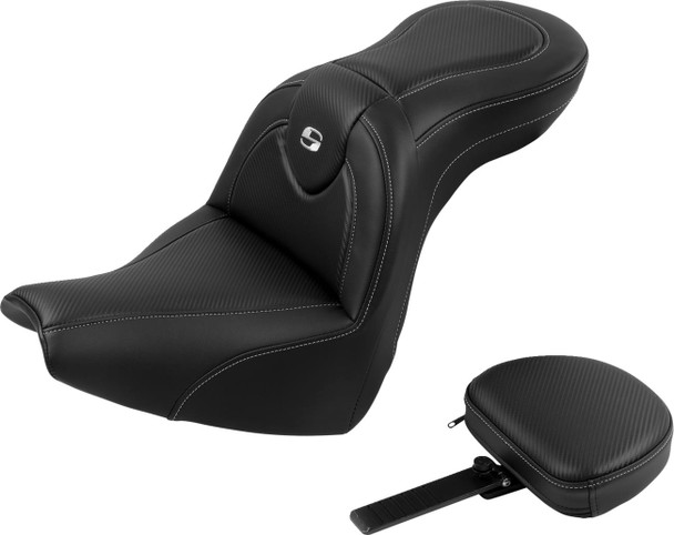 Saddlemen - 818-31-185BR - Roadsofa™ Seat - with Backrest - Carbon Fiber - FXBR/S '18-'20