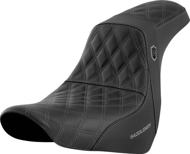 Saddlemen - SC81829GRE - Pro Series SDC Performance Seat - w/o Backrest - Gray Stitch - FL/FX '18-'20