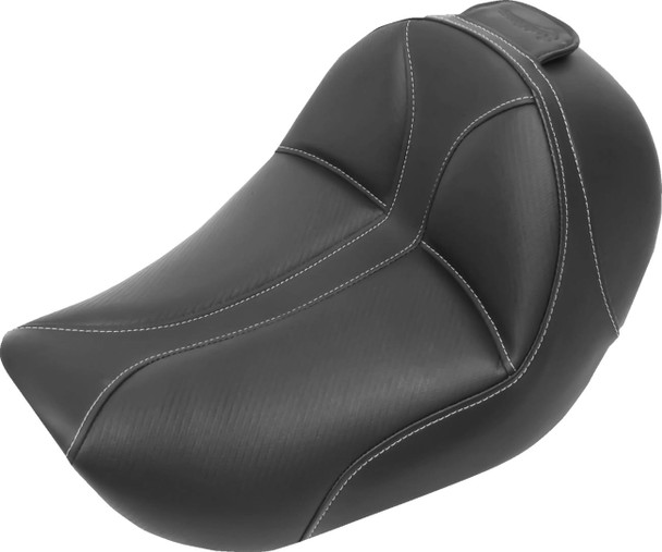 Saddlemen - 806-04-0042 - Dominator Solo Seat - w/o Backrest - Black w/ Gray Stitching - FL/FX '06-'17