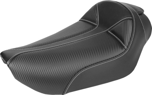 Saddlemen - 896-04-0042 - Dominator Solo Seat - w/o Backrest- Black w/ Gray Stitching - FXD/WG '96-'03
