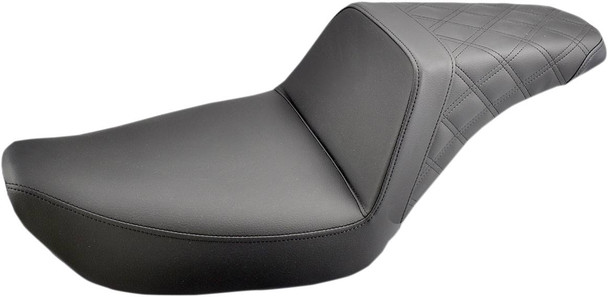 Saddlemen - 896-04-173 - Step-Up Seat - Rear Lattice Stitched - Black - FXD