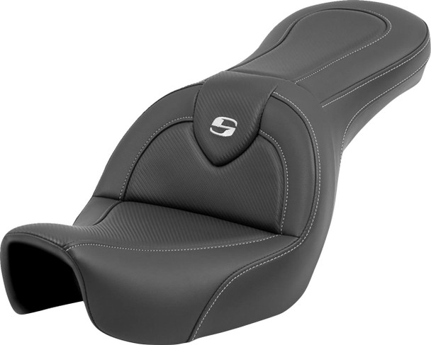 Saddlemen - 806-04-185 - Roadsofa™ Carbon Fiber Seat - Carbon Fiber - without Backrest - FXD '06-'17