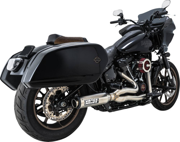 Vance & Hines - 27337 - 2-into-1 Supersport Exhaust System - Brushed - Softail