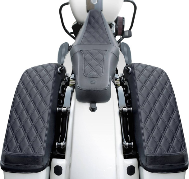 Saddlemen - L870-14-LS - Saddlebag Cover - Lattice Stitch - FL '14-'23