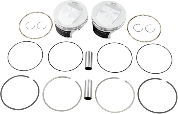 Wiseco - K0208P2 - Tracker™ Series Piston Kit - 3.895" - 88 Cubic Inch Bored to 95 Cubic Inch - +0.020" - Twin Cam