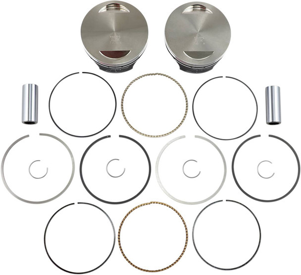 Wiseco - K1757 - Piston Kit - 4.000" - 96/103 Cubic Inch Bored to 110 Cubic Inch - Twin Cam