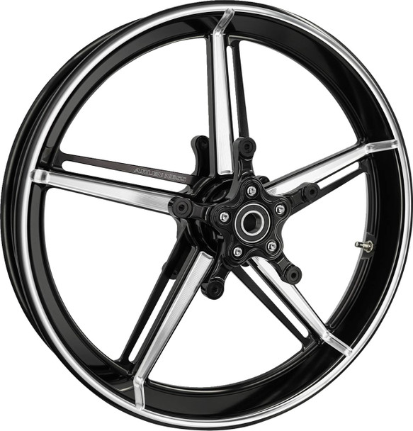 Arlen Ness - 91-653 - Wheel with Hub/Adapter - Factory 24 - Front - Black/Contrast Cut - 19x3.25