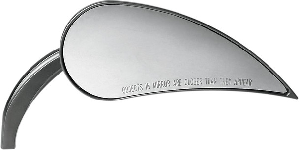 Arlen Ness - 13-093 - Mirror - Rad III - Side View - Teardrop - Black - Right