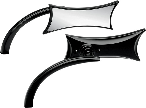 Arlen Ness - 13-419 - Mirror - Micro - Four-Point - Side View - Rectangle - Black - Right