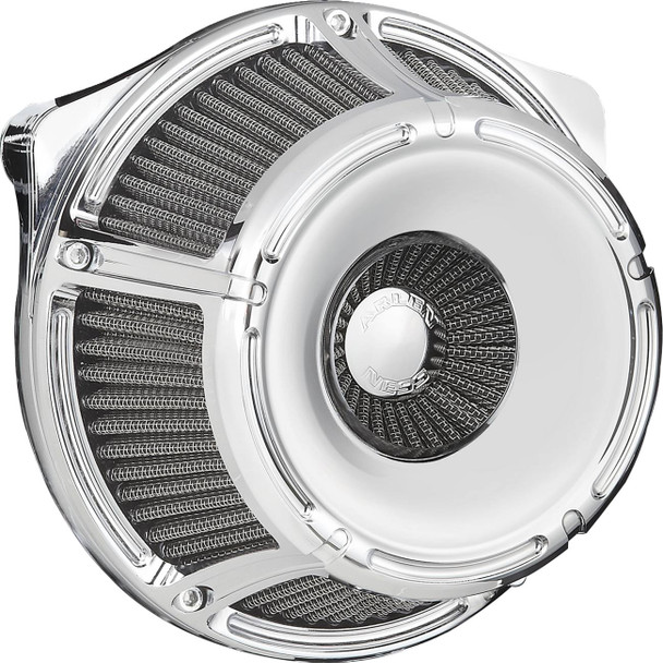 Arlen Ness - Chrome Slot Track Inverted Series Air Cleaner Kit fits '24-'25 Harley M8 Gen 2 FLHX/​FLHXU/​FLTRX/​FLTRXSTSE, '23-'25 FLHXSE/​FLTRXSE, '25 Softail Models