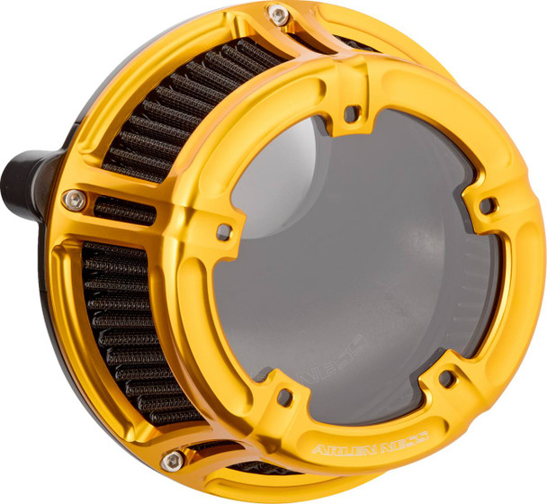 Arlen Ness - 600-240 - Method™ Clear Series Air Cleaner - Gold